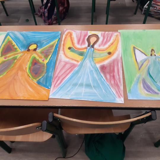 Výtvarná výchova malování suchou pastelou – 4. třída – Fotogalerie – 2022/2023 3